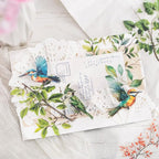 120-Piece Clear Bird & Floral Branch Sticker - Image 7