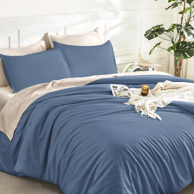 Litanika Haze Blue Oversized King Comforters Super King Size, 3 Pieces - Image 5