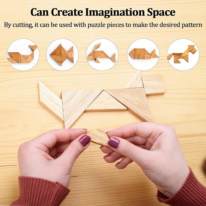 30PCS Wooden Squares for Crafts, 1/4 Inch Thick Natural Blank Square MDF Blocks - Image 3
