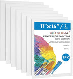GOTIDEAL Canvases for Painting, 11x14 inch of 7, Professional Primed White by GOTIDEAL