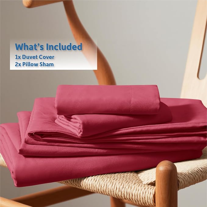 Nestl Burgundy Red California King Duvet Cover Sets - Image 9