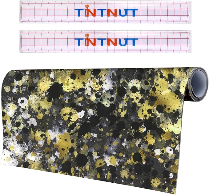 Tintnut Black Gold Permanent Vinyl Roll 12in x 5ft Splash Adhesive Vinyl | Home by Tintnut