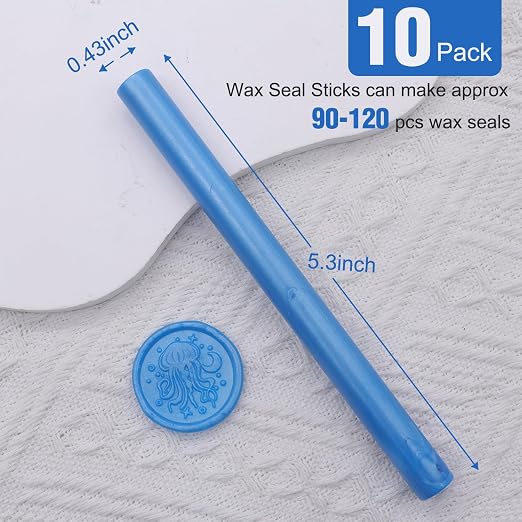 Bright Blue Sealing Wax Sticks, HOSEALING 10pcs Glue Gun Sealing Wax Sticks - Image 2