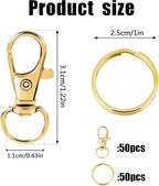 100PCS Gold Swivel Clasps Lanyard Snap Hooks - Image 2