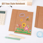 EOOUT 24 Pack Blank Kraft Notebooks, A5 Journals Notebook Bulk, Unlined Paper - Image 6