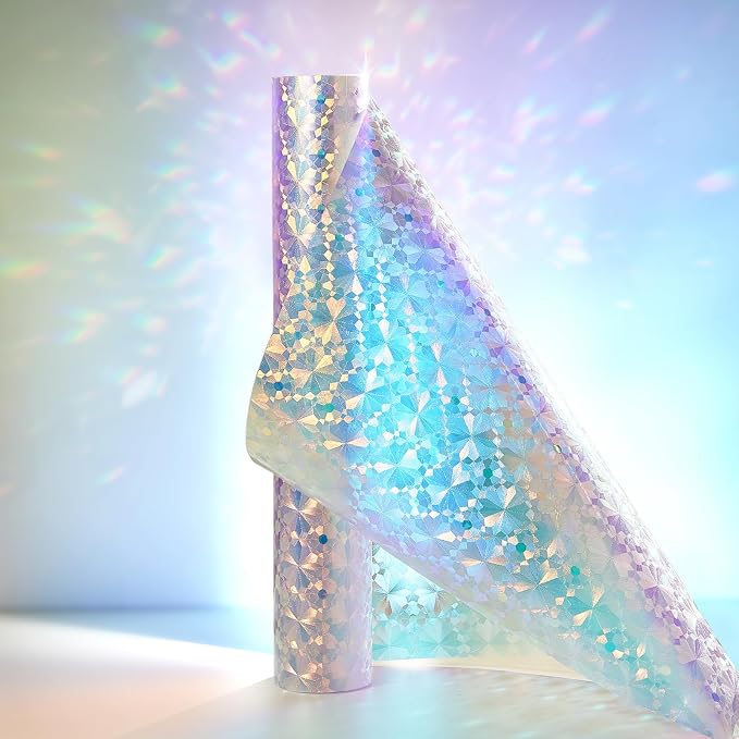 Windimiley Stained Glass Window Privacy Film, Rainbow Clings, 35.4" x 78.7" | by WindimileyDecor