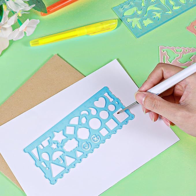 8PCS Drawing Stencils Set for Kids, Animal-Shaped Stencils Template Plastic - Image 5