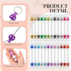 Tondiamo 24 Pcs Beadable Keychain Bars Bulk Blank DIY Metal Beaded Keychain - Image 4