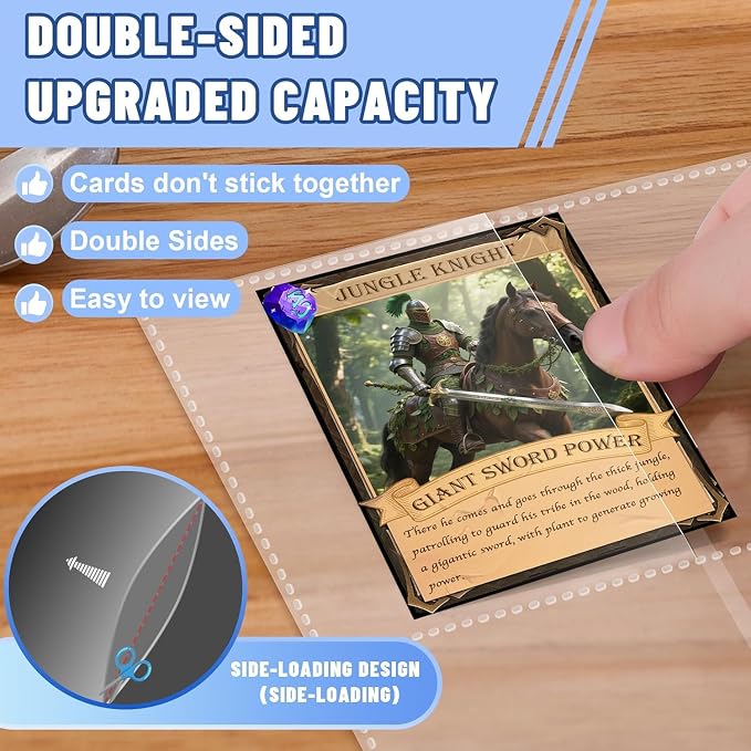 3600 Pockets Trading Card Binder Sleeves, Baseball Card Sleeves Fit - Image 3