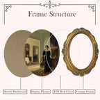 SIKOO Vintage Picture Frames 4x6 Antique Oval Picture Frame Tabletop and Wall - Image 7