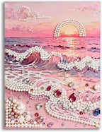 Gemozaic Beach Pearl Diamond Painting Kits by Gemozaic