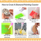 Clendo 8 PCS Diamond Art Coasters - Image 5