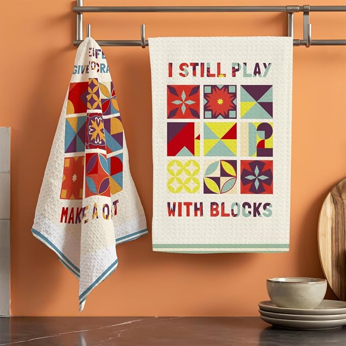 Quilters Gifts Kitchen Towels, Sewing Quilting Lovers Gifts Kitchen Towels - Image 3