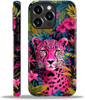 ZHEGAILIAN Case for iPhone 15 Pro, Panther Leopard Flower Durable Shockproof by Home