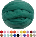 JeogYong Needle Felting Wool, 17.64oz Wool Roving Chunky Wool Yarn, Lake Green by JeogYong