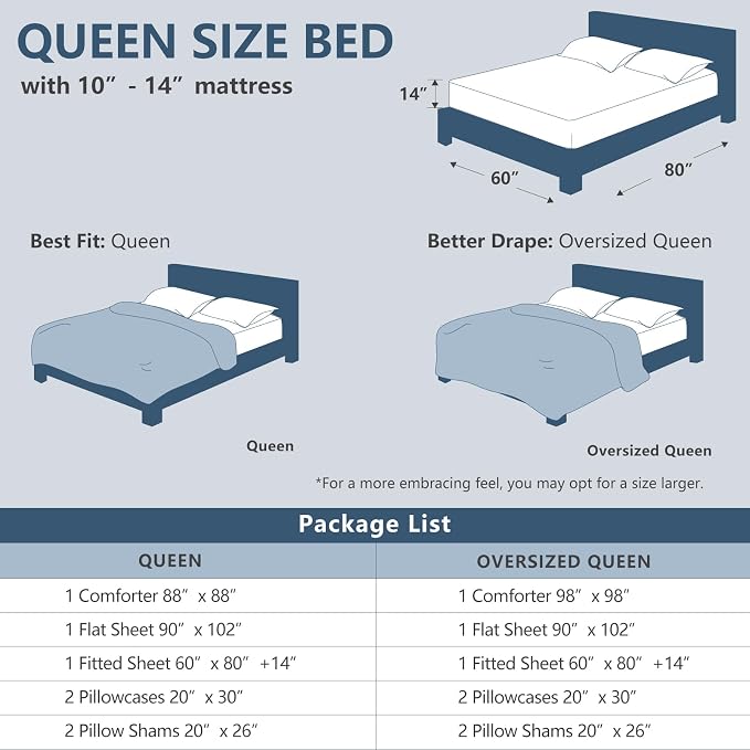 CozyLux Queen Comforter Set Black - Image 6