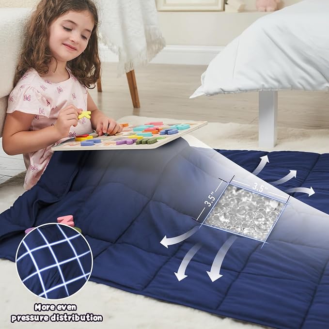 Weighted Blanket Kids 3lbs, Cooling Heavy Throw Blanket - Image 3