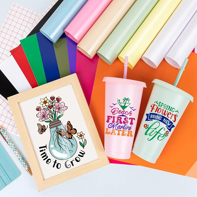 VINYL FROG Permanent Adhesive Vinyl Bundle 20 Pack Glossy Permanent Vinyl - Image 7
