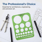 Alvin, Circle Guide Template, 44 Circles, 7 inches x 9.25 inches x .030 inches - Image 5