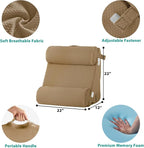 Bedluxe Adjustable 4pcs Bed Wedge Pillow Set, Memory Foam Wedges Pillow Post - Image 2