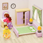 Toyssa Wooden Dollhouse Furniture Set, Pretend Play Toys Birthday Gift - Image 3