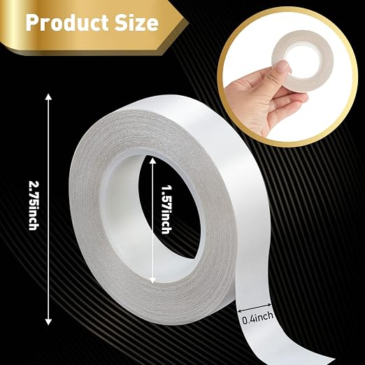 3 Rolls Thin Double Sided Tape for Crafts, Scrapbooking, Photography, Paper - Image 2