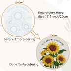 Nuberlic Sunflower Embroidery Kit - Image 6