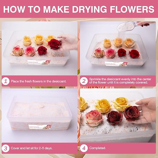 CHANGTIKEJI Silica Gel Flower Drying Crystals, 8LBS Reusable Color Indicating - Image 4