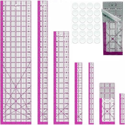 Quilting Rulers, 7 Sewing Rulers Quilting Templates by ZICALSO