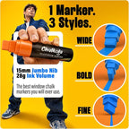8 Washable Window Markers for Cars - 15mm Jumbo - Image 2