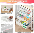 Goovilla Rolling Cart with Drawers, Utility Cart Organizer With 5 Removable - Image 3