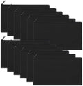 12 Pieces Black Cotton Canvas Makeup Bag, Blank DIY Craft Bag by Sinzip