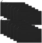 12 Pieces Black Cotton Canvas Makeup Bag, Blank DIY Craft Bag by Sinzip