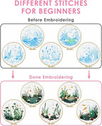 TINDTOP 5 Pack Embroidery Kit for Adult, Embroidery DIY Starter Kit | - Image 3