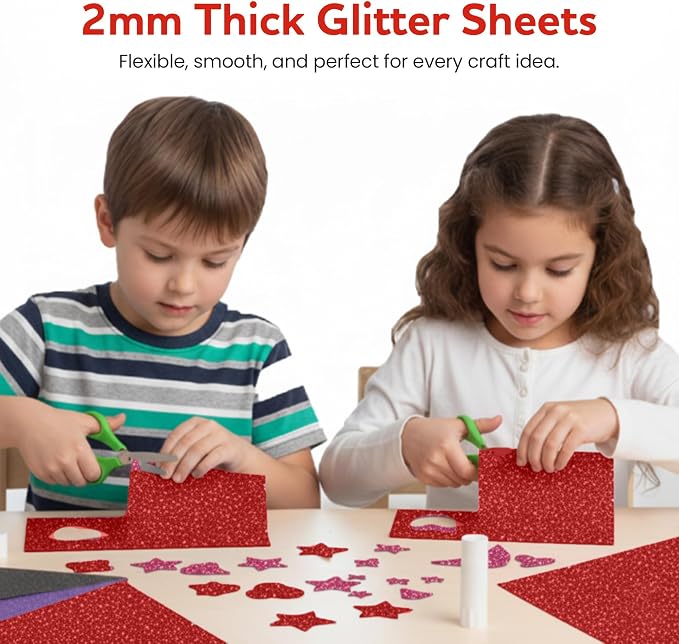 Self-Adhesive Glitter EVA Foam Sheets - Image 4