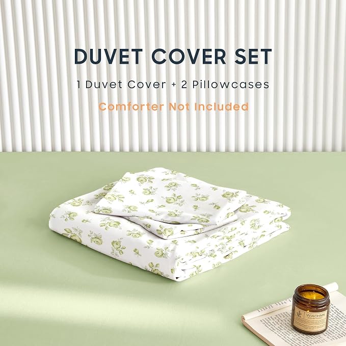 Wake In Cloud - Coquette Duvet Cover Set, Floral Cottagecore Flower Shabby Chic - Image 2