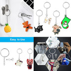 50Sets 1 inch Keychain Rings Silver Split Round Key Ring - Image 6