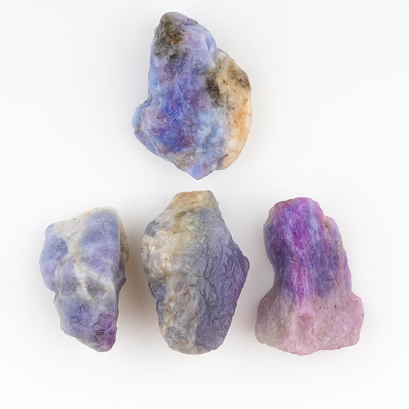 ColouredRocks 4pcs. Hackmanite Crystals, UV Reactive, Raw Stones, Rough - Image 3