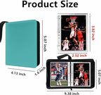 Mini Card Binder, 1-Pocket Super Lightweight Zipper Binder Holds 80+ Trading - Image 3