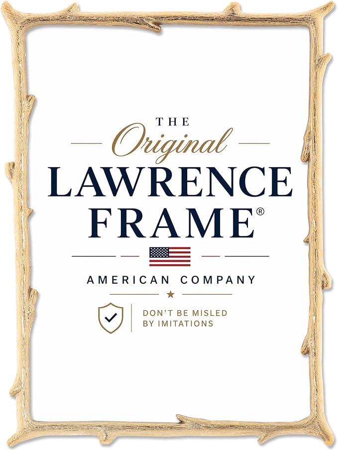 Lawrence Frames 712557 5x7 Gold Metal Natural Branch Design Picture Frame - Image 2