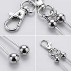 22 PCS Beadable Keychains Bars Bulk 11 Colors DIY Beaded Keychain Making Kit - Image 2