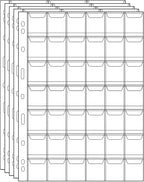 Coin Collecting Pages 5 Sheets 42 Pockets Standard 9Hole Coin Pocket Inserts by UnclePaul