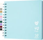 Scrapbook 7x7 Inch DIY Scrapbook Album Hardcover Kraft Paper 40 pages/20 sheets by Hiwhy