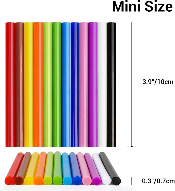 120 Pack Colored Hot Glue Sticks, Mini Hot Glue Sticks Bulk, Wax Seal Stamp - Image 2