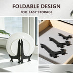 Artliving 7 Inch Black 12pcs/Set Plastic Easels Plate Display Stands Picture - Image 5