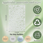 Geometric Texture Stencils for Crafts Reusable 12Pcs Stencils | DIY Art - Image 4