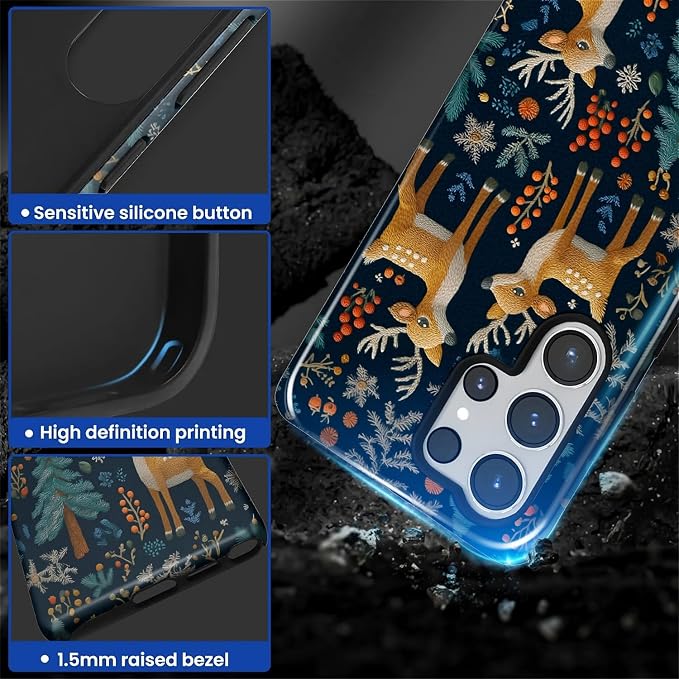 Case for Samsung Galaxy S26 Ultra Case, Cute Christmas Reindeer Design- Hybrid - Image 4