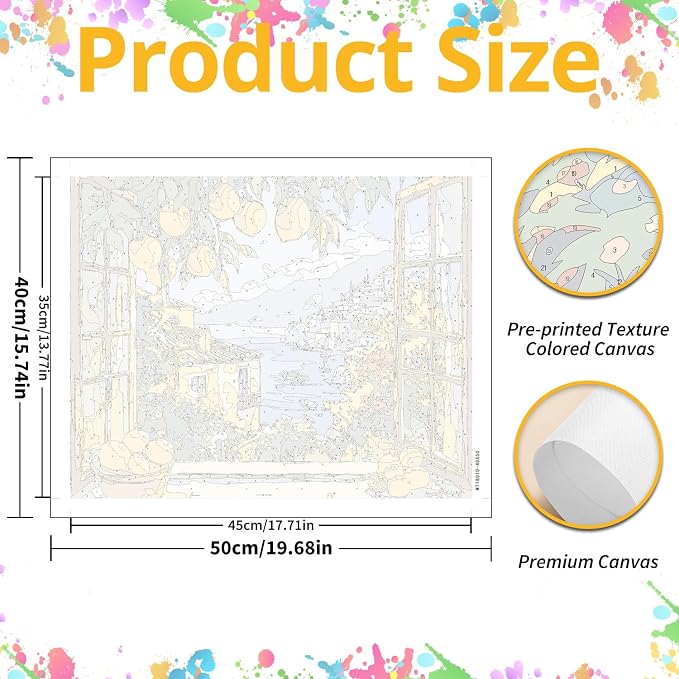 Paint by Numbers Kit for Adults, Lemon Paint by Numbers Kit for Adults Beginners - Image 4