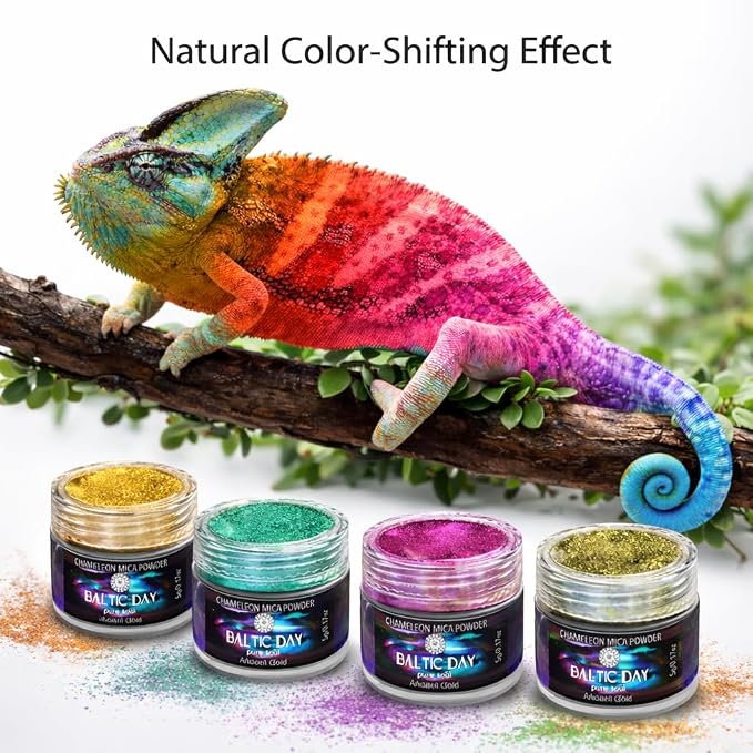 BALTIC DAY - Chameleon Mica Powder, 8 Jars of Color Shift Mica Set - Epoxy - Image 4