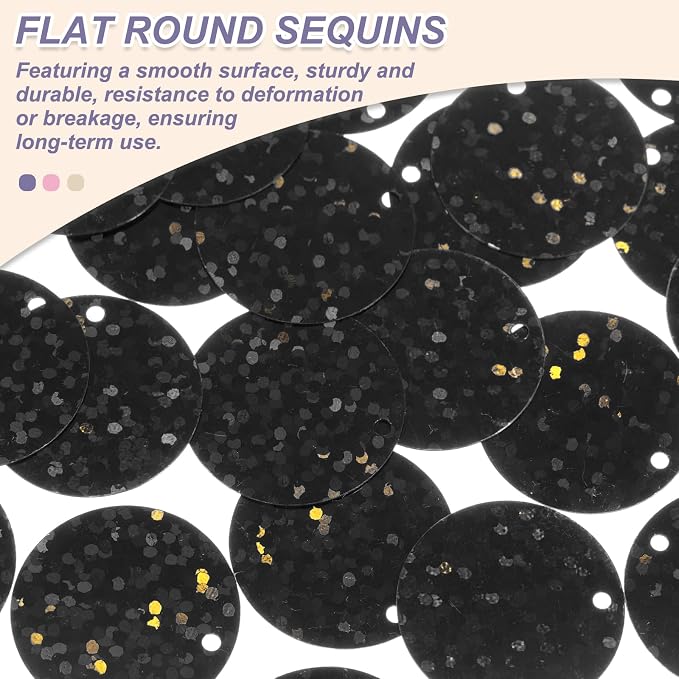 MECCANIXITY 700 Pcs Flat Round Sequins 15mm/0.6 Inch Loose Paillettes Craft - Image 3
